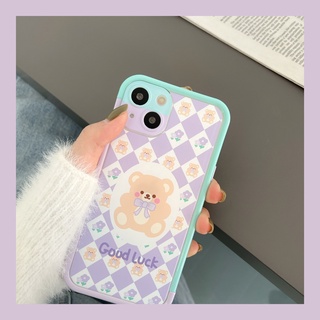 เคส สำหรับ ไอโฟน เคสซิลิโคน สินค้าพร้อมส่งจากไทย สำหรับ iPhone 13 12 11 Pro max ปั้ม+เคสหมีม่วง TPU-R1725