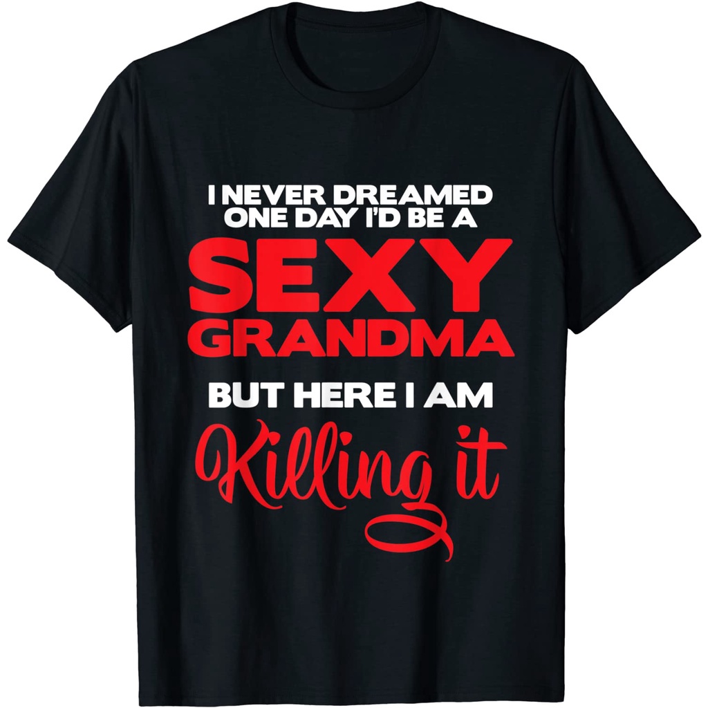 ชุดเซ็ต-2-ชิ้น-เสื้อยืด-พิมพ์ลาย-i-am-sexy-grandma-killing-it-funny-family-matching-สําหรับผู้ชาย