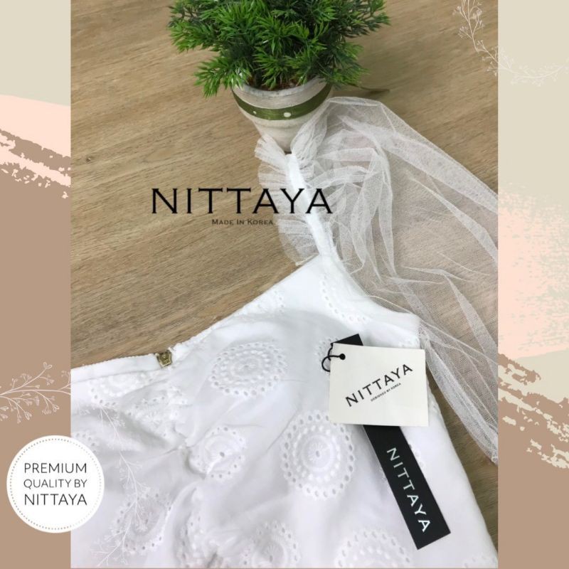 ป้าย-nittaya-เซทเสื้อแขนยาว-ทรงใส่น่ารักผ้าฉลุลูกไม้ทั้งชุด-มาคู่กับกางเข้าเซท