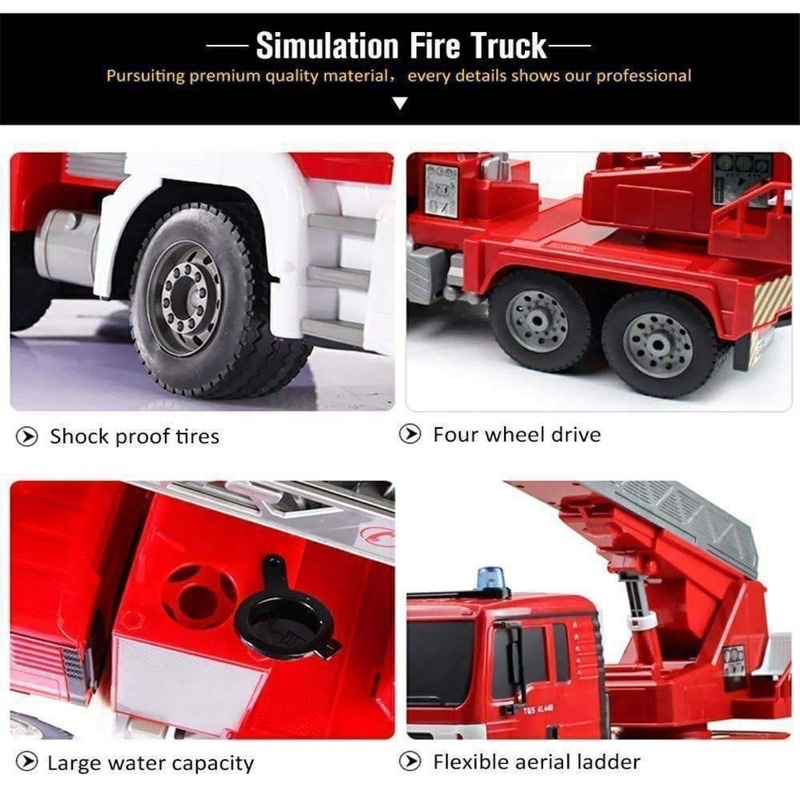 รถดับเพลิงบังคับ-ฉีดน้ำได้จริง-มีเสียงไซเรนมีไฟ-พร้อมแบตและสายชาร์ท-รถ