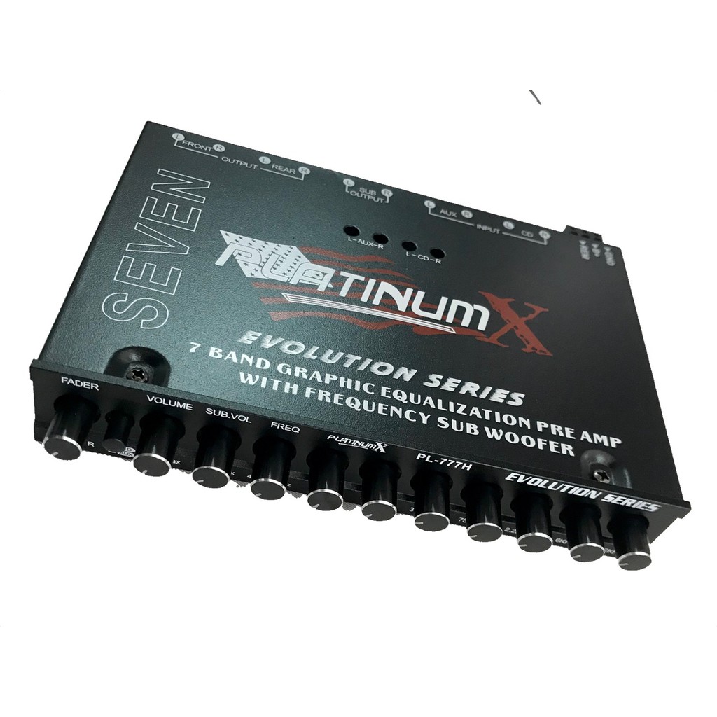 ปรีแอมป์เครื่องเสียงรถยนต์12v-dc-7แบรนด์platinum-x-pl-777h-black-เสียงดี-ราคาถูก-แยกซับอิสระ