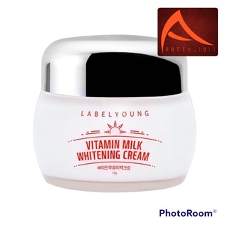 LABELYOUNG Vitamin Milk Whitening Cream 55 g. ครีมหน้าสด ลาเบลยัง