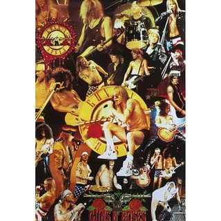 โปสเตอร์ รูปถ่าย วง ดนตรี ร็อค Guns N Roses (1985) POSTER 21”x30” Inch American Hard Rock Heavy Metal V7