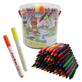 Kidart (คิดอาร์ท) สีเทียนขนาดจัมโบ้ 88 แท่ง 24 สี/กระปุก
