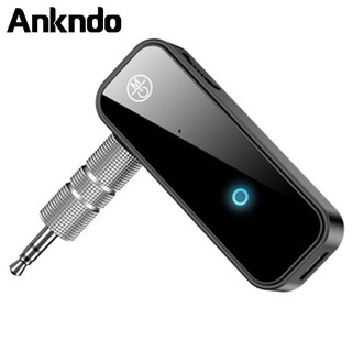 Ankndo 2 In 1 Mini Bluetooth 5.0อะแดปเตอร์เสียงเครื่องเสียงรถ Converter 3.5มม.AUX แจ็คเครื่องส่งสัญญาณเสียงไร้สายเหมาะสำหรับรถหูฟังสำหรับคอมพิวเตอร์เสียง