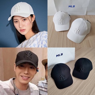 หมวก MLB Cap ของแท้ 100% ป้ายเกาหลี 🇰🇷 หมวก NY รุ่น All Black&amp;White [พร้อมส่ง]