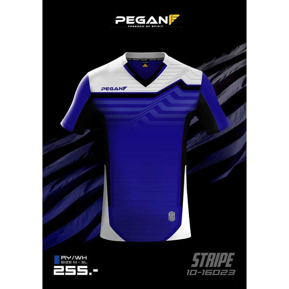 เสื้อฟุตบอลพิมพ์ลายpegan-stripe-10-16023