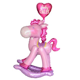 Pink Rocking Horse AirWalker Balloon ขนาด 58*127cm