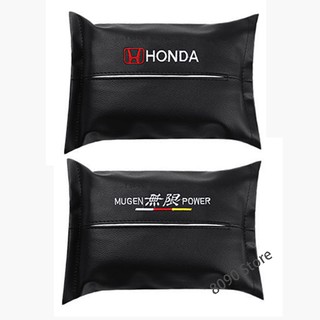 INSIGHT กล่องทิชชู่หนัง Pu ติดที่นั่งรถยนต์สําหรับ Honda Mugen Power Crosstour H - Rv Pilot Elysion Crz Jazz