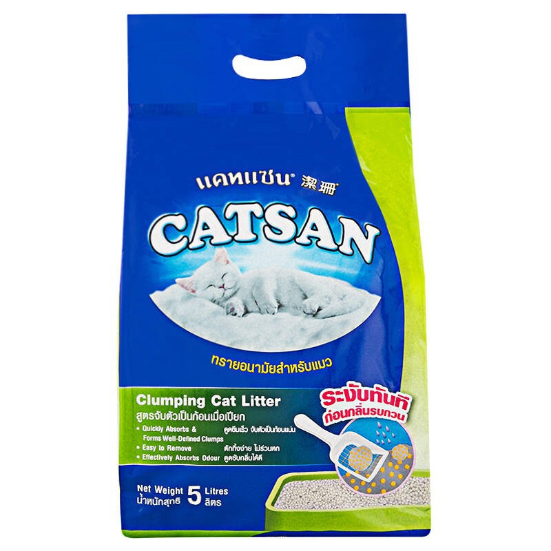 catsan-clumping-cat-litter-แคทแซน-ทรายอนามัยสำหรับแมว-สูตรจับตัวเป็นก้อนเมื่อเปียก-5-ลิตร