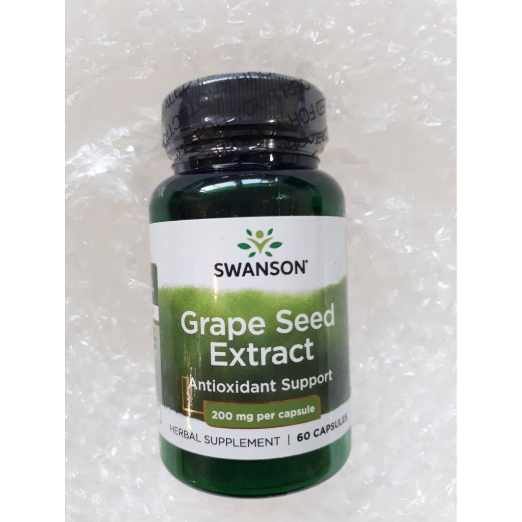 Swanson Grape Seed (Standardized 90% Polyphenols) 200 mg 60 แคปซูล สาร ...