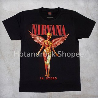 เสื้อยืดผ้าฝ้ายพรีเมี่ยม เสื้อยืดวง Nirvana TDM 1435 HOTANDROCK