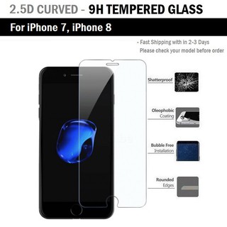 ฟิล์มกระจก for iPhone 7 (4.7") ฟิล์มกันรอย ฟิล์มกระจกนิรภัย ฟิล์มเต็มจอ เต็มจอ สีใส 9H Premium 2.5D Tempered Glass Clear