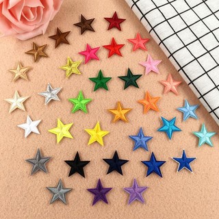 ◐Multicolor Five-pointed Star ปักสติกเกอร์ผ้าขนาดเล็กเสื้อผ้า, รองเท้า, หมวก, ของประดับตกแต่ง, รูแพทช์, แพทช์, เสื้อผ้าส