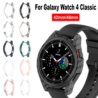 เคสซิลิโคน PC อุปกรณ์เสริมสําหรับ Samsung Galaxy Watch 4 Classic 42mm 46mm