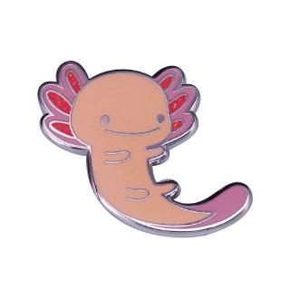 Smiling Axolotl Enamel Pin Cute Animal Lovers Accessory