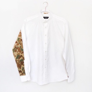 Camo Trimmed Long sleeve Shirt