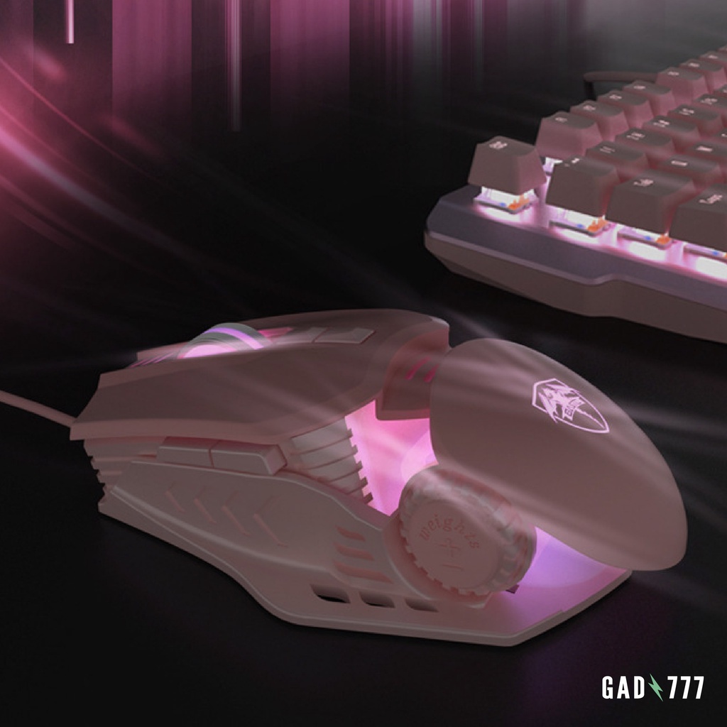 Basic Dragon เมาส์เกมมิ่งปรับน้ำหนัก [G7_175] Mouse Gaming เมาส์ไฟRGB ...