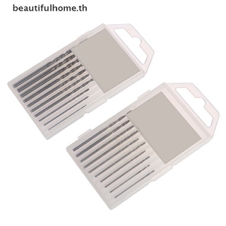 Beautifulhome.th ชุดดอกสว่านเกลียว PCB HSS ก้านตรง ขนาดเล็ก 0.8 มม.-3.0 มม. 10 ชิ้น ต่อกล่อง