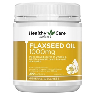 Buy Healthy Care Flaxseed Oil 1000mg 200 Capsules