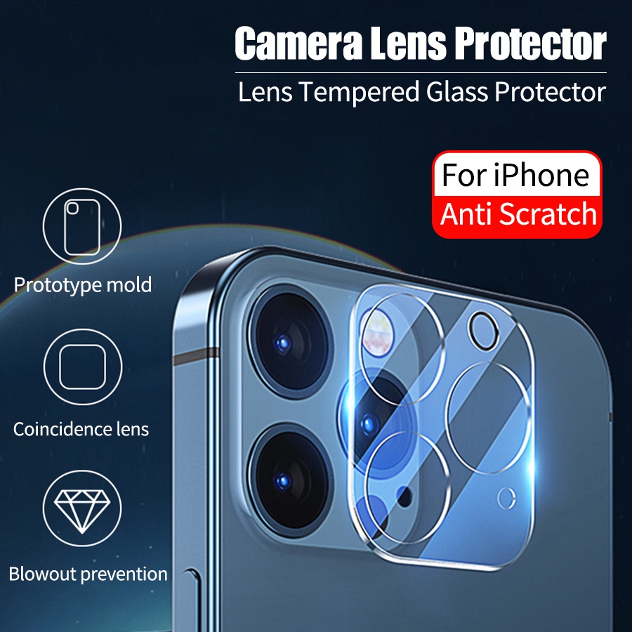 ภาพหน้าปกสินค้าฟิล์มกระจกป้องกันเลนส์กล้อง สําหรับ iPhone 11 12 13 Pro Max 13 Mini
