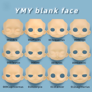 Ymy GSC หน้าเปล่า แบบเปลี่ยน ไม่มีเครื่องสําอาง 1/12 bjd Face Open Eyelid head ob11 อุปกรณ์เสริม สําหรับตุ๊กตา GSC