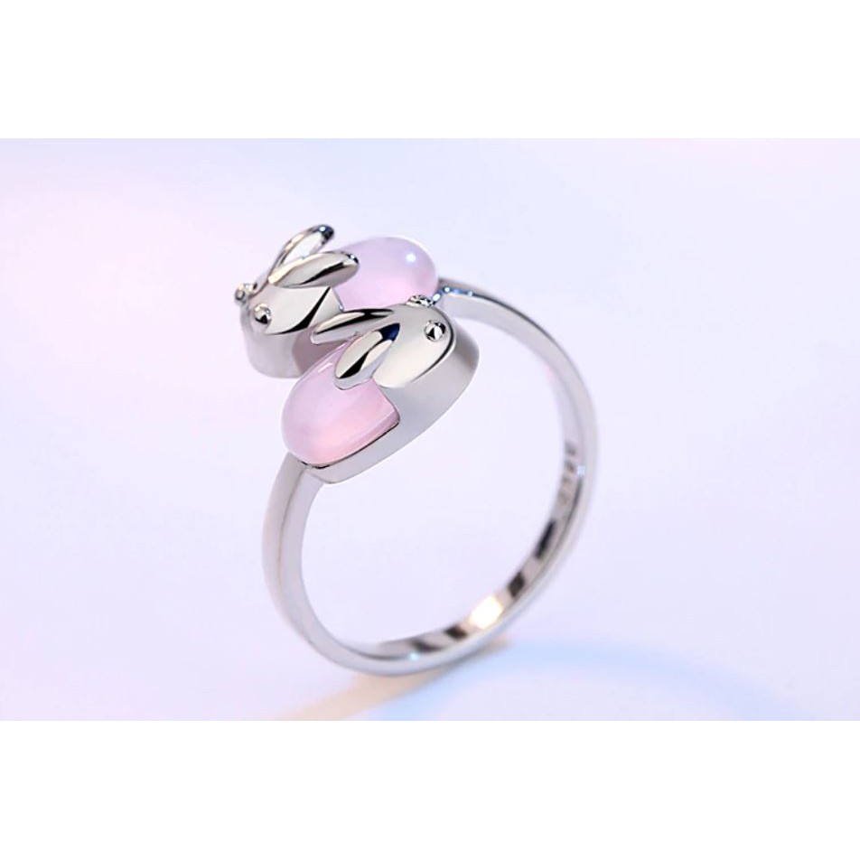 แหวน-แหวนคริสตัล-กระต่าย-แหวนกระต่าย-rabbit-เงินสเตอริ่ง-925-แหวนคริสตัลรูปกระต่าย-sterling-silver-แหวนแฟชั่น