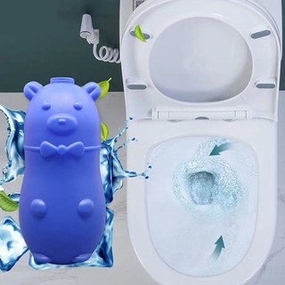 #293 หมีดับกลิ่น หมีฟ้า ระงับกลิ่น ก้อนดับกลิ่นสำหรับห้องน้ำ ถังชักโครก ขจัดคราบสกปรก ก้อนฟ้า น้ำสีฟ้า (พร้อมส่ง)