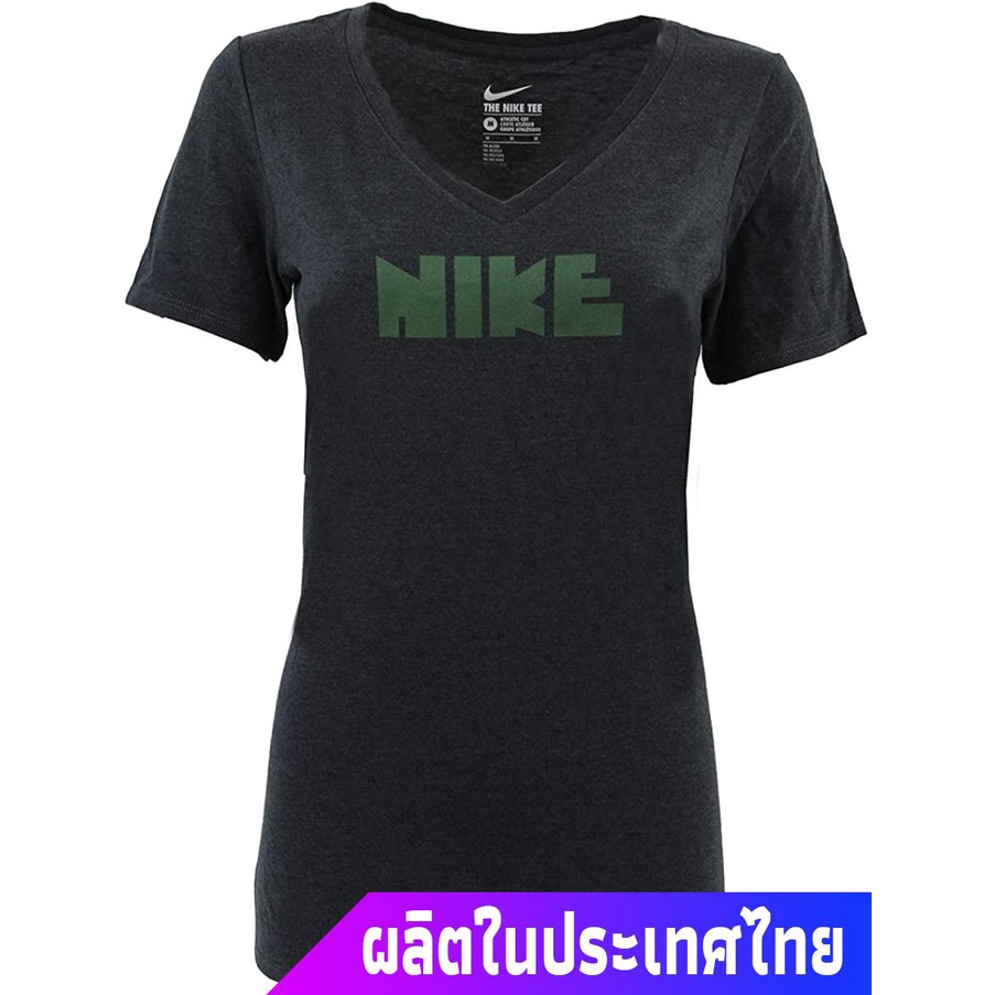 nikeกัปปะเสื้อยืดแขนสั้น-nike-womens-logo-graphic-t-shirt-grey-medium-nike-mens-womens-t-shirts