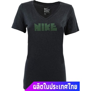 NIKEกัปปะเสื้อยืดแขนสั้น Nike Womens Logo Graphic T-Shirt, Grey, Medium NIKE Mens Womens T-shirts