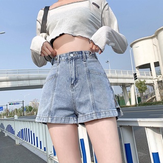 ใหม่แฟชั่นซิปด้านข้างกางเกงขาสั้นผ้ายีนส์ผู้หญิงหลวมสไตล์เกาหลีฤดูร้อน SH50026