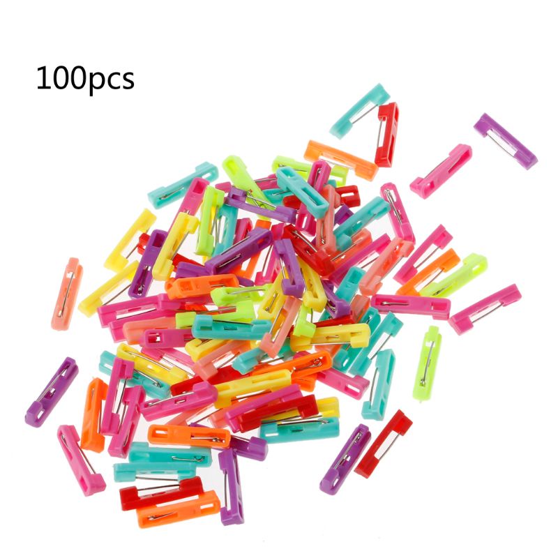 Siy 100x ผ้าพันคอป้าย Pin ผสมความปลอดภัย Pin เข็มกลัดความปลอดภัยล็อค ...