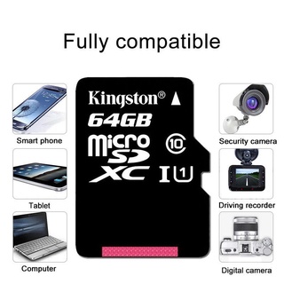 เมมโมรี่การ์ด SDHC Kingston Micro SD Class 10 100MB/s ความเร็วสูง พร้อมตัวอ่านฟรี