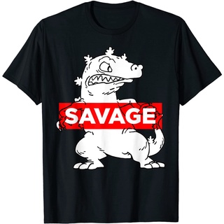 เสื้อยืดโอเวอร์ไซส์เสื้อยืด พิมพ์ลายกราฟิก Nickelodeon Reptar SavageS-3XL