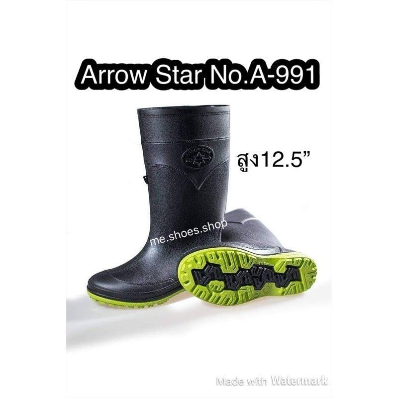 ภาพสินค้ารองเท้าบูท​ Arrow Star​ รุ่น 991 รองเท้าบู๊ทกันน้ำสูง 7- 12.5 นิ้ว จากร้าน piggychickenshoes บน Shopee ภาพที่ 3