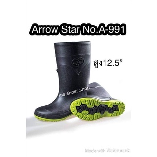 ภาพขนาดย่อของภาพหน้าปกสินค้ารองเท้าบูท​ Arrow Star​ รุ่น 991 รองเท้าบู๊ทกันน้ำสูง 7- 12.5 นิ้ว จากร้าน piggychickenshoes บน Shopee ภาพที่ 3