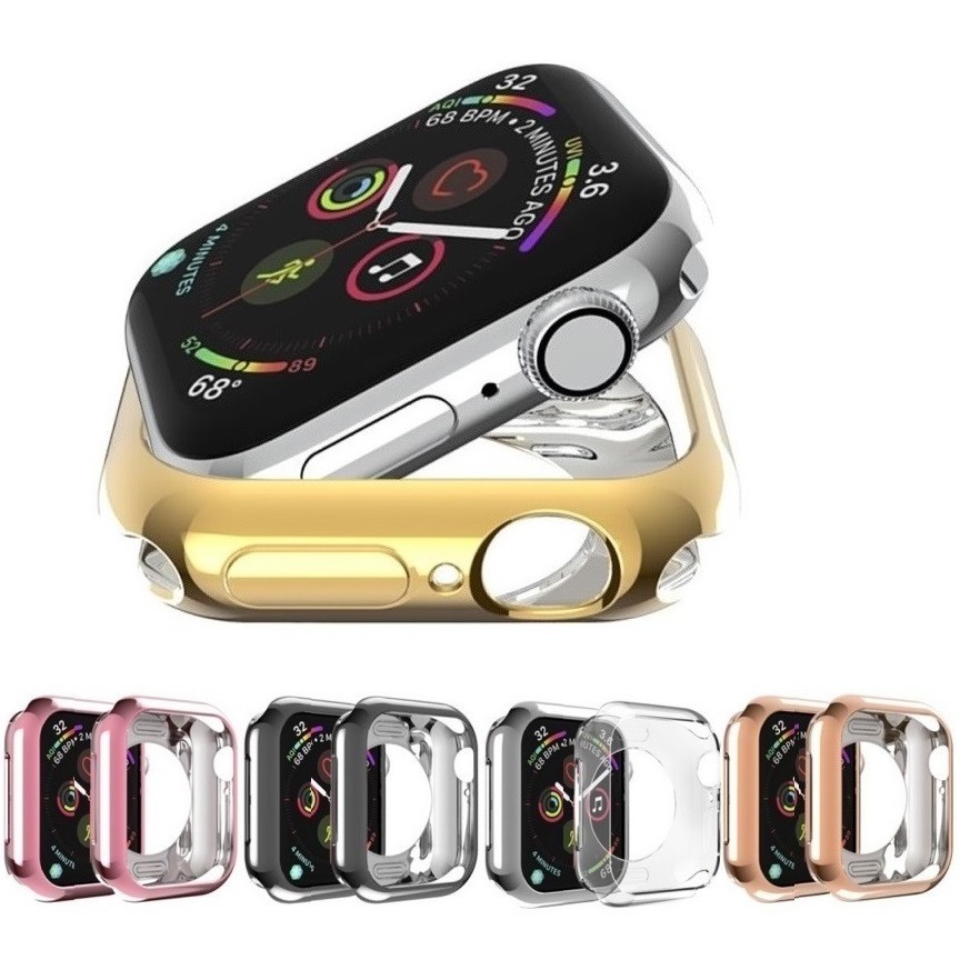 ภาพหน้าปกสินค้าเคส applewatch ขนาด 41มม 45มม 38 มม. 40 มม. 42 มม. 44 มม. เคส applewatch series 7 ซิลิโคนอ่อนนุ่มหุ้มใสสำหรับ iWatchSeries 7/6/5/4/3/2/1Apple Watch SE Applewatch case