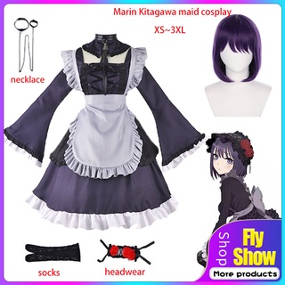 ชุดคอสเพลย์การ์ตูนอนิเมะ My Dress Up Darling Marin Kitagawa วิกผมสั้น แบบเต็ม