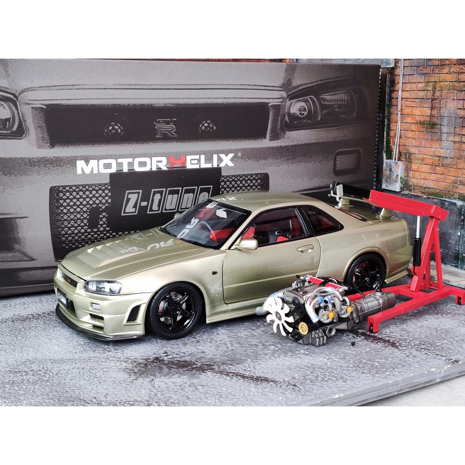 โมเดลรถR34 model MH Model MotorHelix nissan Skyline R34 GT-R Nismo Z ...
