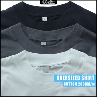 เสื้อสาวอวบ - เสื้อยืด OTAKU สําหรับผู้ชาย 100 ผ้าฝ้าย Unisex แขนครึ่งขนาดใหญ่ลําลองหลวม 7 สี