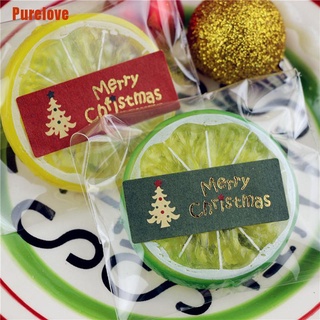 (Purelove) สติกเกอร์ฉลาก Merry Christmas สําหรับติดตกแต่งต้นคริสต์มาส 100 ชิ้น