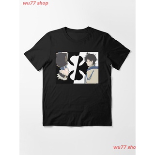 2021 Black Clover Asta Yuno Essential T-Shirt เสื้อยืด ดพิมพ์ลาย ดผ้าเด้ง คอกลม cotton แฟชั่น discount Unisex