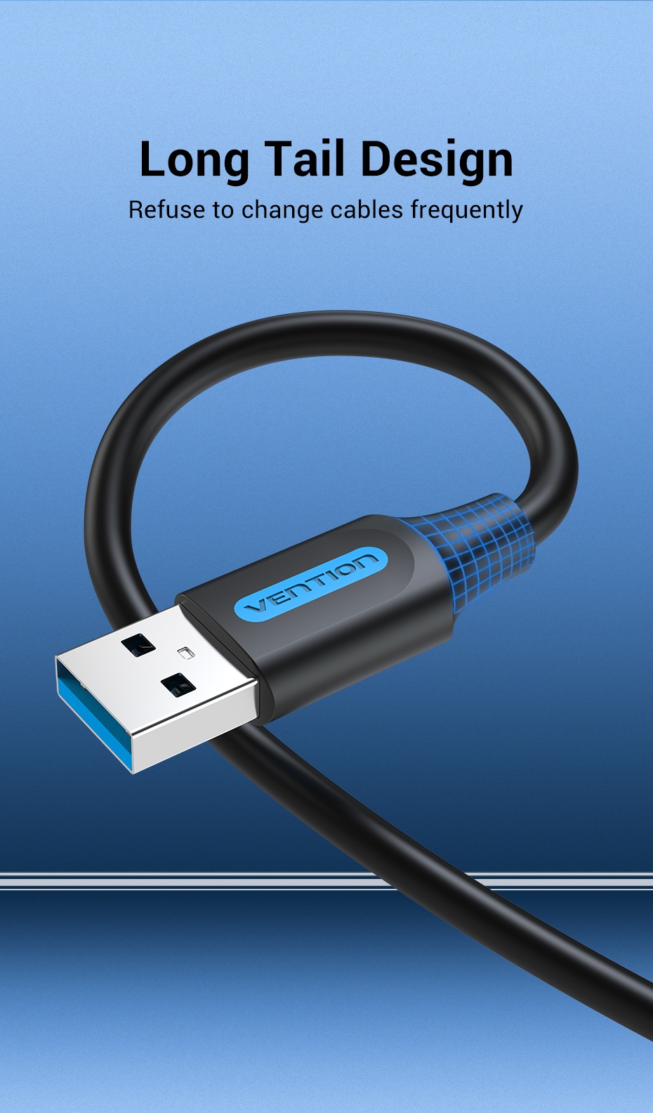 ข้อมูลเกี่ยวกับ Vention สายเคเบิล USB 3.0 ขั้วต่อ ตัวผู้ 5Gbs ความเร็วสูง USB สําหรับถ่ายโอนข้อมูล Usb ตัวผู้ ไป ตัวผู้ แล็ปท็อป เดสก์ท็อป พีซี ปากกาแท็บเล็ต สมาร์ททีวี