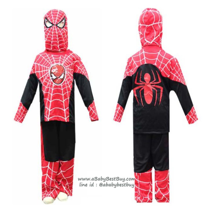 ชุดแฟนซี-เด็กผู้ชาย-super-hero-spiderman-มาพร้อมกับเสื้อ-กางเกง-หน้ากาก-ชุดสุดเท่ห์-ใส่สบาย-ลิขสิทธิ์แท้