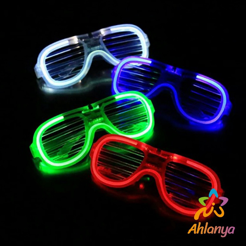 ahlanya-แว่นตาเรืองแสง-มีหลอดไฟ-led-แว่นตาเรืองแสง-คริสต์มาส-luminous-glasses