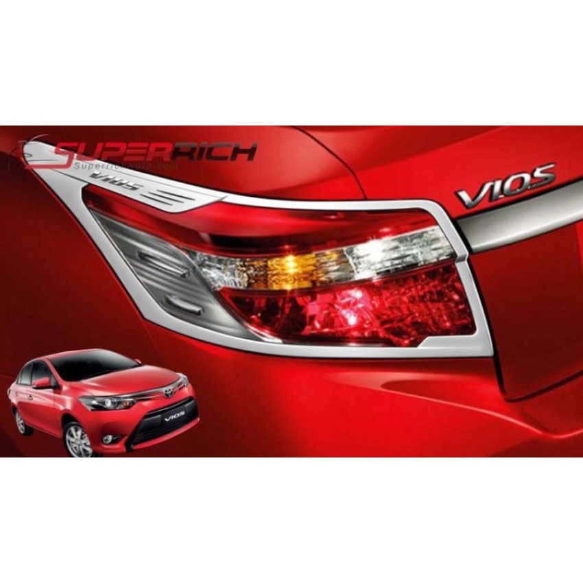 vios-2013-ครอบไฟท้ายโครเมี่ยม-2ชิ้น-โตโยต้า-ประดับยนต์-ชุดแต่ง-ชุดตกแต่งรถยนต์