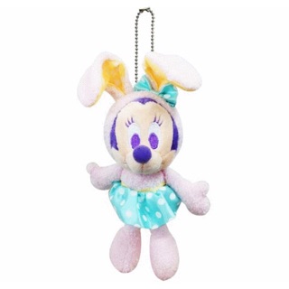แท้ 100% จากญี่ปุ่น พวงกุญแจ ดิสนีย์ มินนี่ เมาส์ Disney Minnie Mouse Cotton Candy Bunny Pink Plush Doll Cell Phone