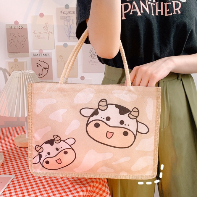 ภาพหน้าปกสินค้ากระเป๋าผ้าลินิน zoo zoo จากร้าน baobeii บน Shopee