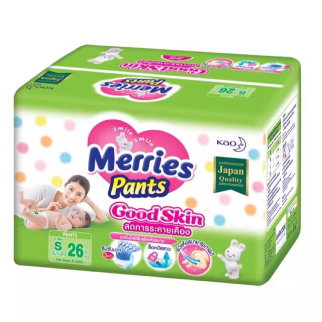 (ขาย 3 ห่อ) Merries good skin กางเกง Size S/26 78 ชิ้น, M/22 66 ชิ้น, L ...