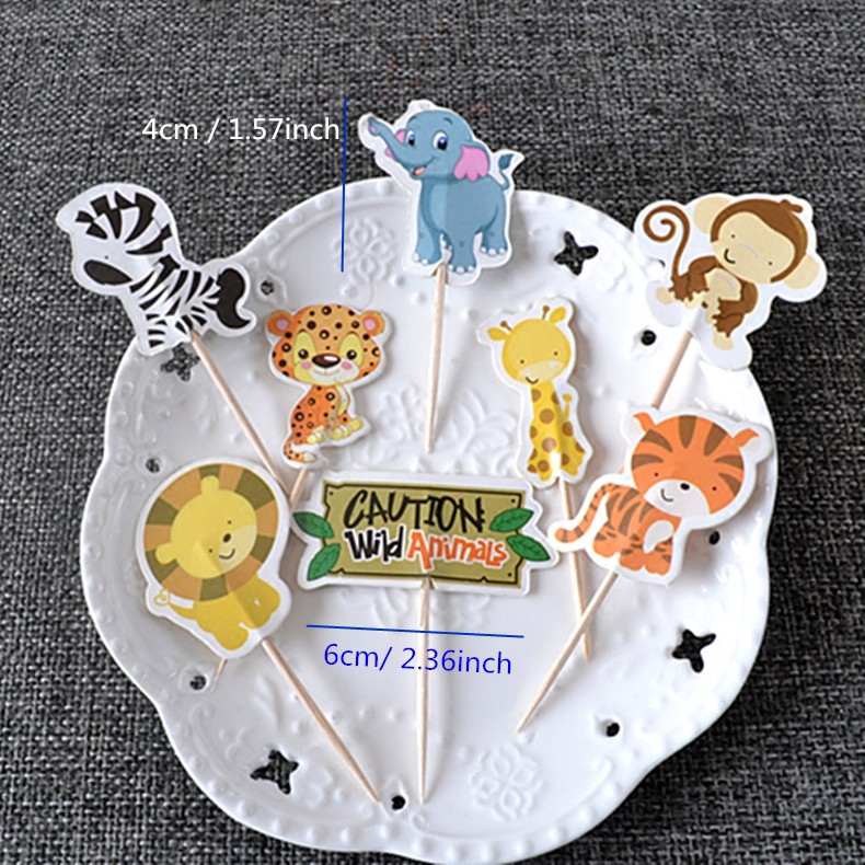 24pcs-safari-wildlife-animal-party-cupcake-topper-picks-cake-decoration-kids-birthday-animal-party-favor-party-supply